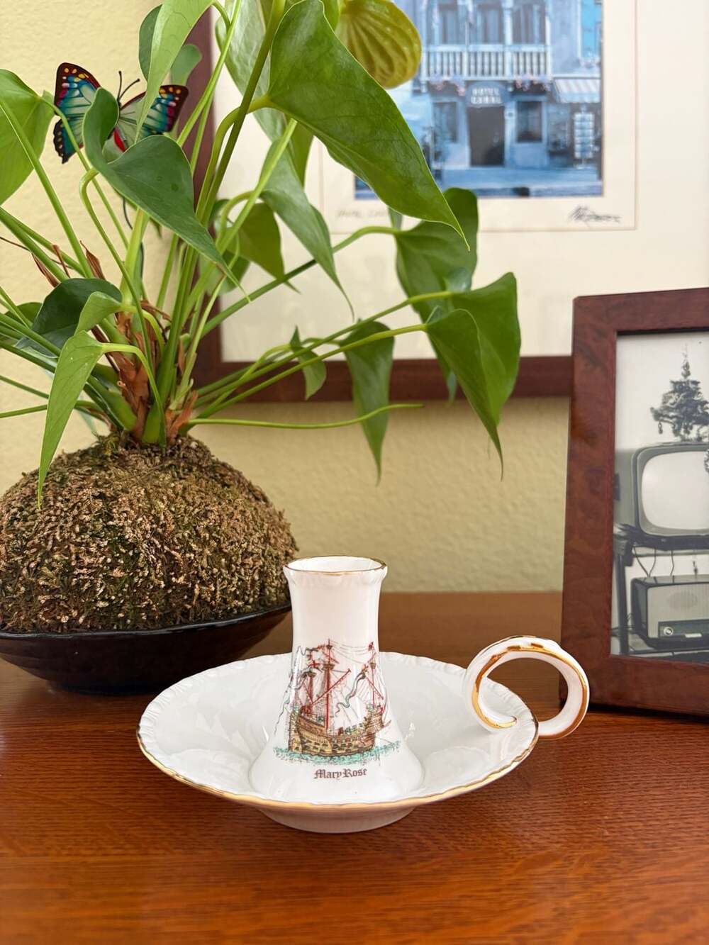 Royal Grafton Fine Bone China Mary Rose Commemorative Candlestick Holder
